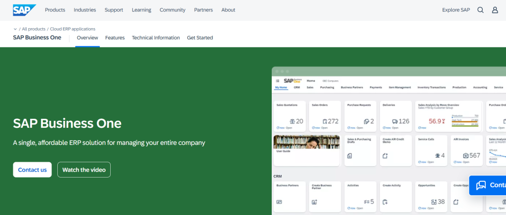 7 Top-Rated ERP Systems for UK SMEs in 2025 4 Screenshot 2025 03 14 205321
