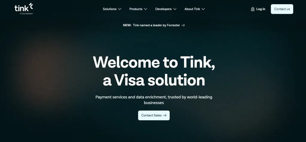 Tink is a Visa-owned European open banking platform offering AI-driven data enrichment across 3,400+ European banks.