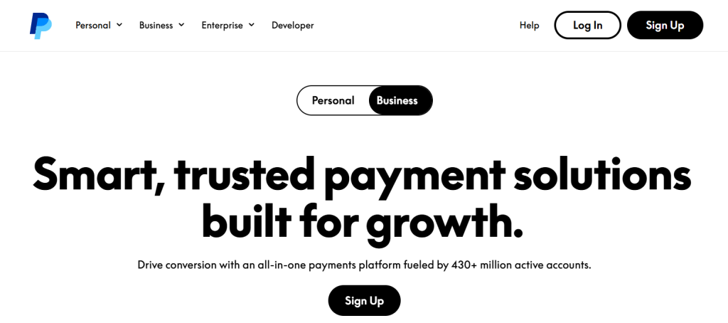 PayPal vs Stripe vs Payoneer:Analysis for Businesses 2 Paypal