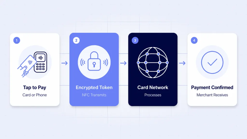 Best Contactless Payment Systems UK 2026: Top 6 Compared 4 How contactless payment systems work NFC tap to pay payment flow UK 2026
