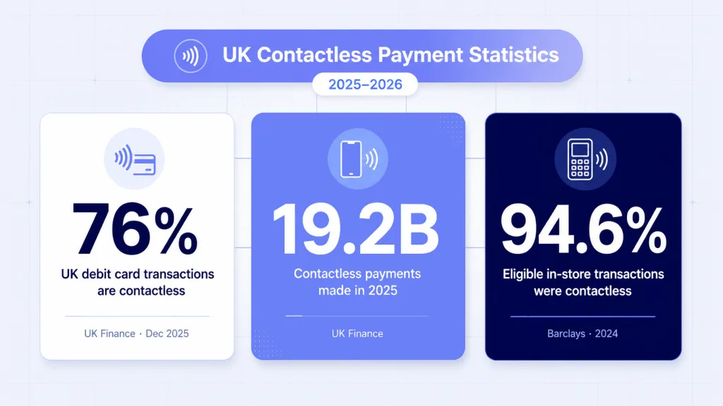Best Contactless Payment Systems UK 2026: Top 6 Compared 10 UK contactless payment statistics 2026 - 76 percent debit card transactions and 19.2 billion annual payments