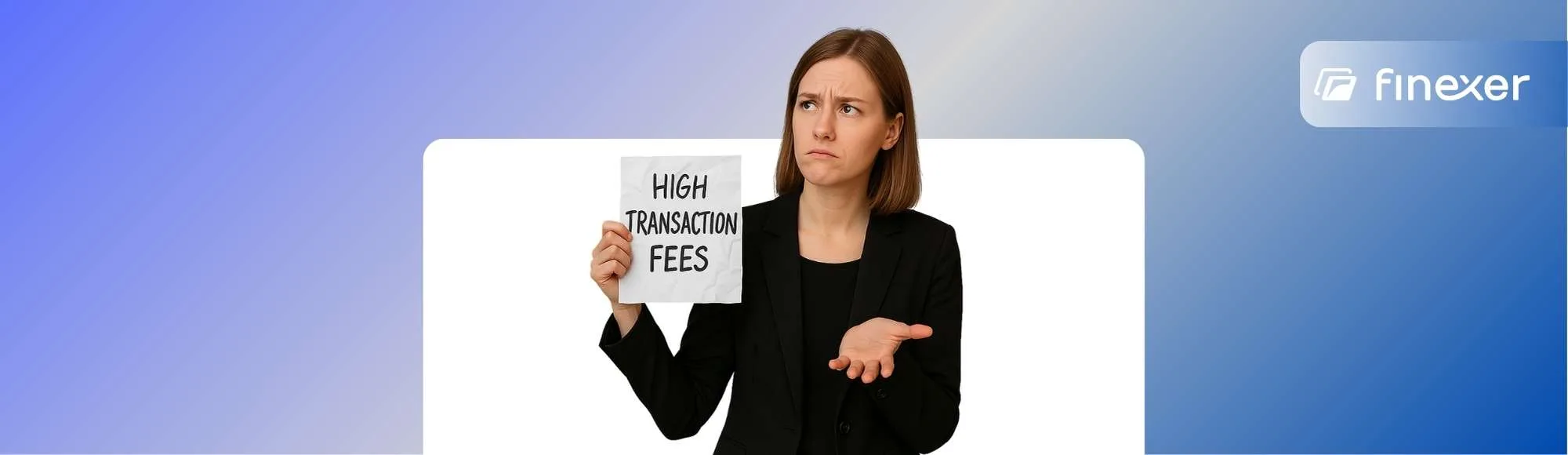 A woman is not happy about high transaction fees
