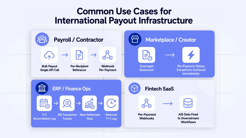 common use cases for international payout infrastructure